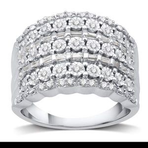 BAGUETTE DIAMOND RING 1/2 CTTW BY DECARAT SZ 9